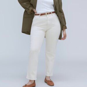 NWT Everlane the cheeky jean in white size 35 regular
